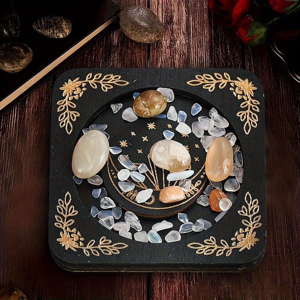 Wooden Display Stand Bracelet Tray Crystal Stone Tray - Temu