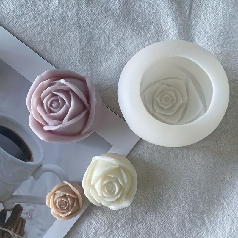 Soap Mold Rose Silicone Mold Crafted Flower Molds Round Handmade