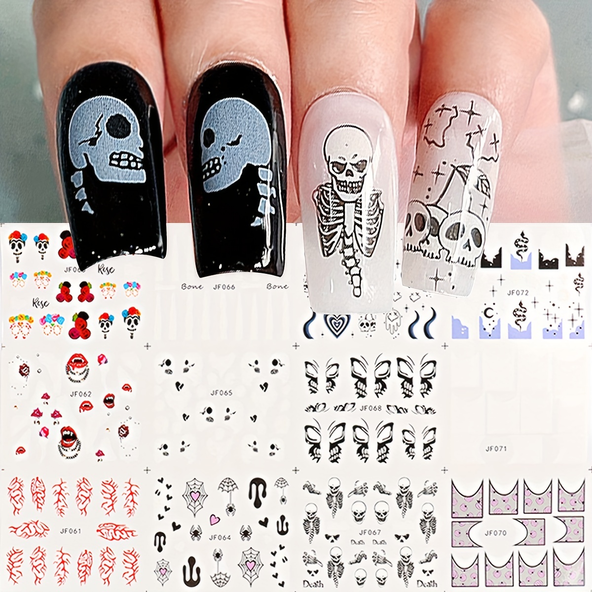 Abstract Nail Stickers Graffiti English Nail Art Water - Temu