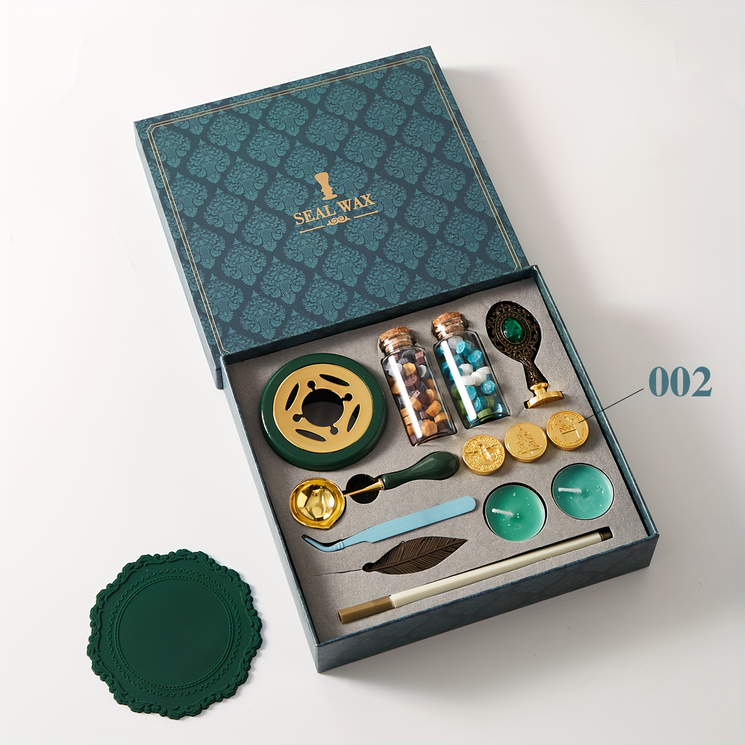 Wax Seal Kit 150pcs Wax Seal Green Beads, Wax Seal Spoon and Candles –  Trustela