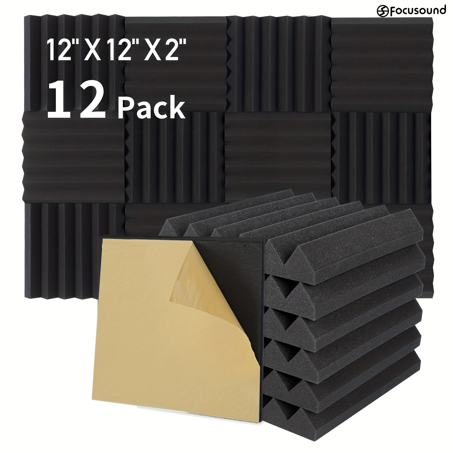Focusound 300 Pack Yellow Point Double-Sided Adhesive Dots for Acoustic  Soundproofing Foam Panels
