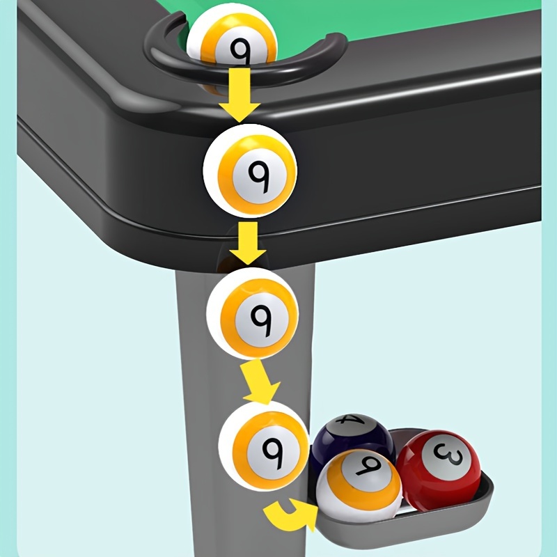Mini Resin Billiard Table Portable Snooker Table Toy