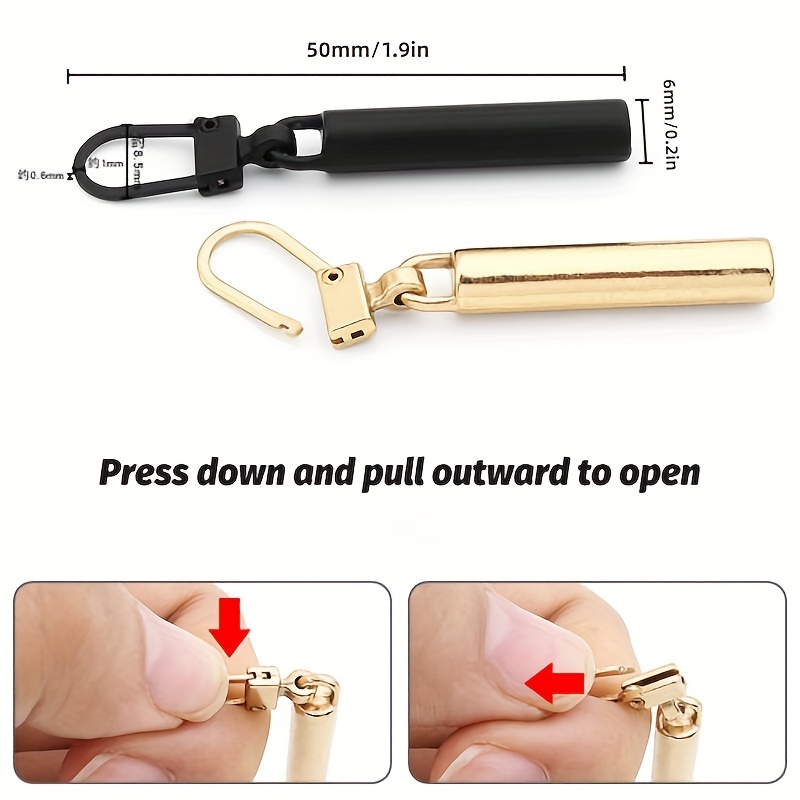 5pcs Metal Zipper Slider Puller Detachable Instant Zipper Repair Kit  Replacement Zipper Head DIY Sewing Craft for Clothes Bag - AliExpress