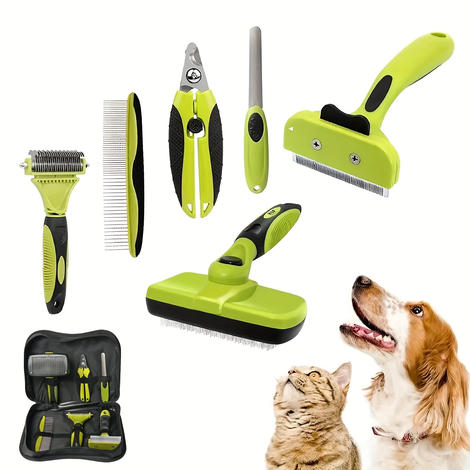 5 in 1 Cat Grooming Kit With Self cleaning Brush Nail - Temu