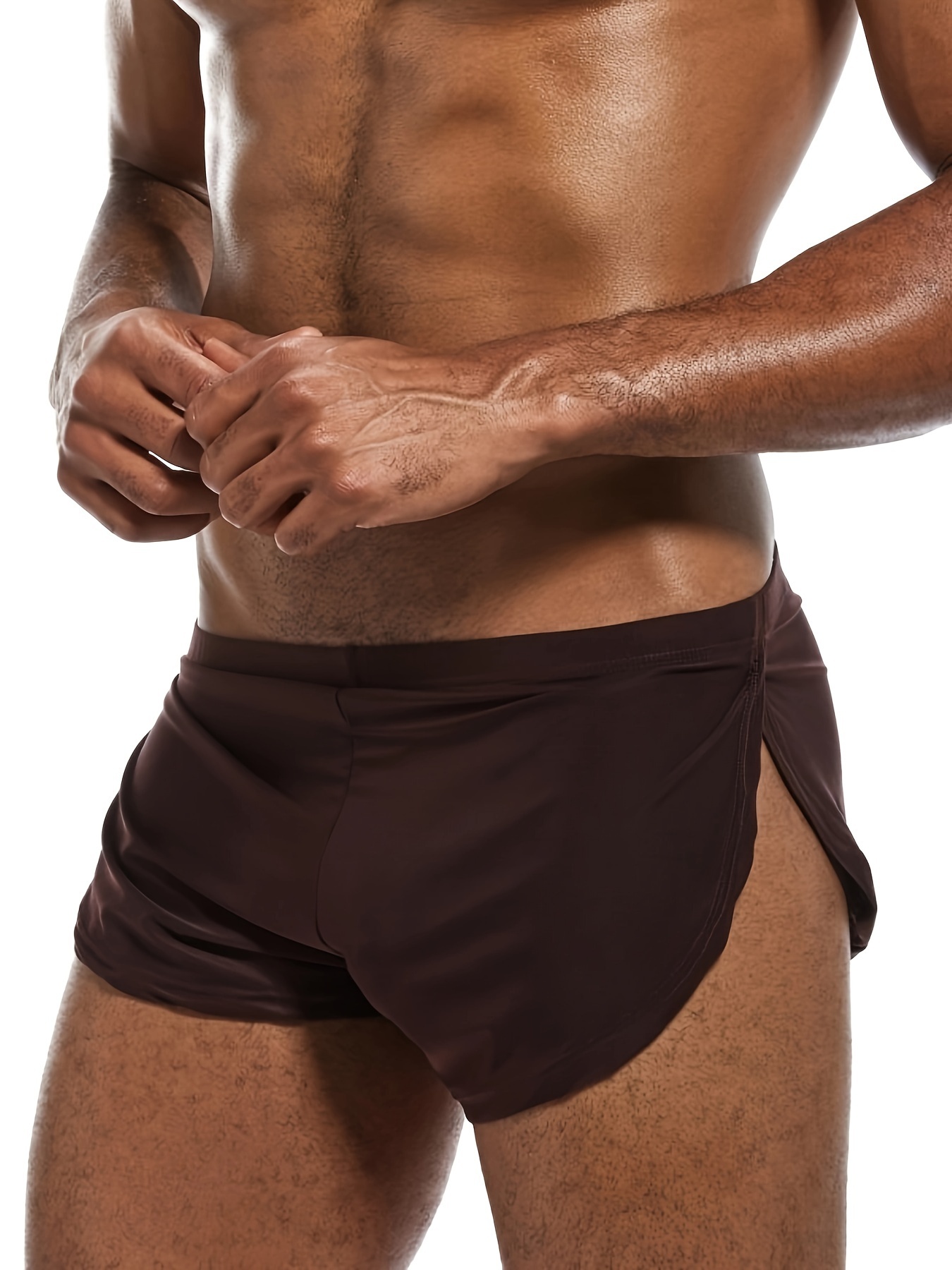 Men's Split Design Boxer Briefs Breathable Comfortable Boxer - Temu Canada