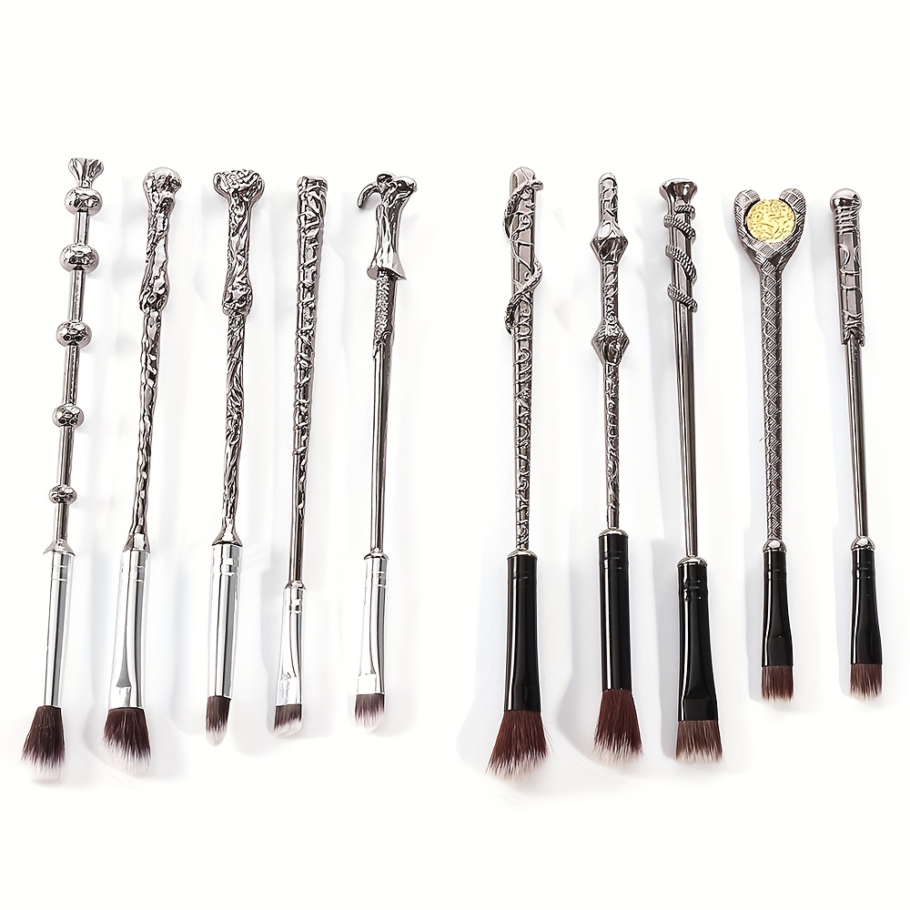 10pcs Silver Magic Eyeshadow Makeup Tools Set Gift For Girls