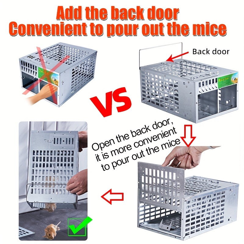 Eliminate Pests Instantly With This High-sensitivity Reusable Rat Trap Cage!  - Temu