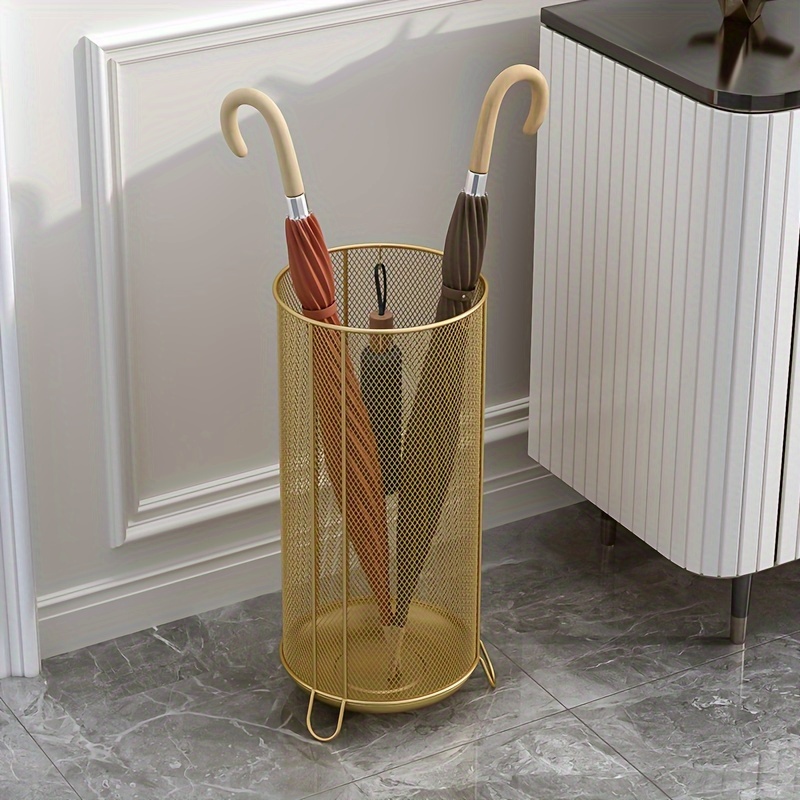 Paragüeros modernos, Soporte para sombrilla, estante para sombrilla de cubo  para paraguas, soporte para paraguas de hogar, soporte de almacenamiento de  hierro paragüeros originales ( Color : Gold ) : : Hogar y cocina