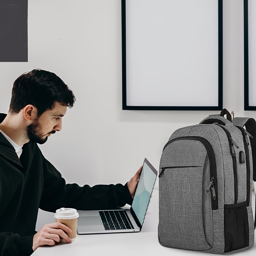 Travel Laptop Backpack with USB Charging Port - Waterproof