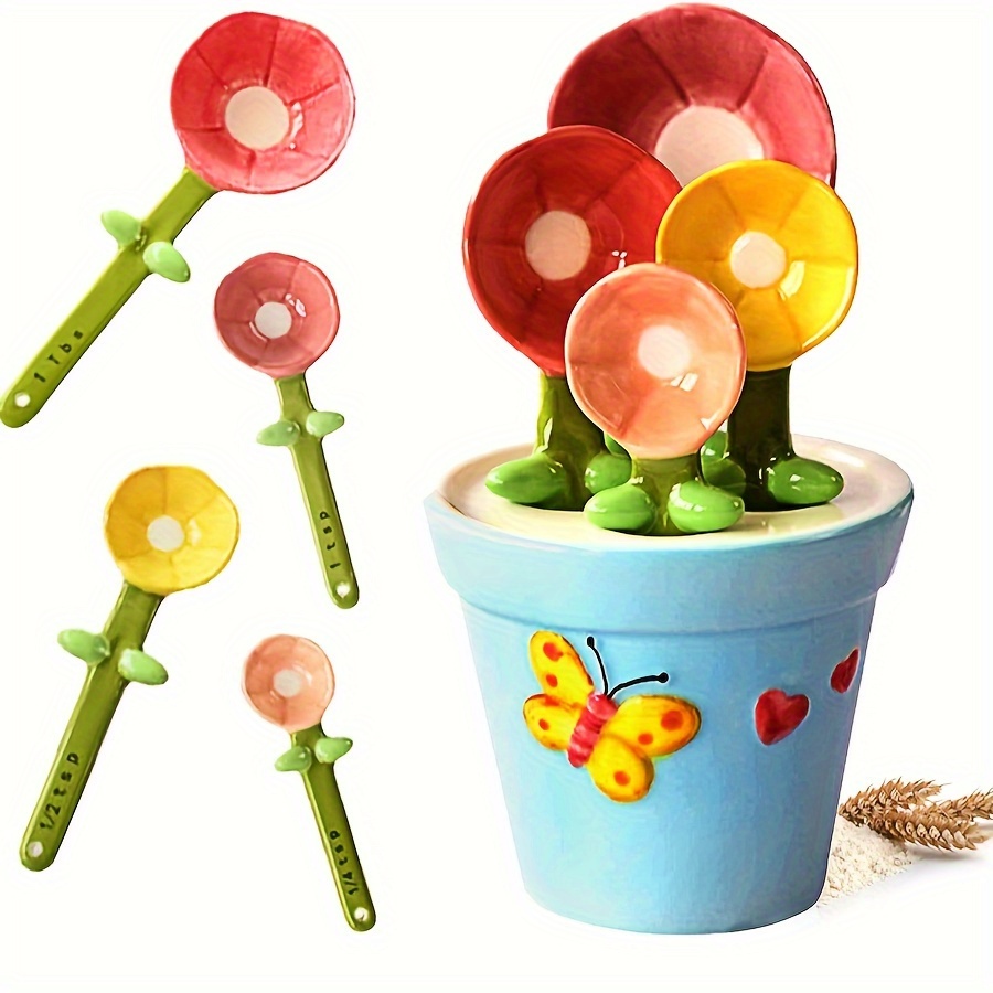 Cactus & Flower pot measuring spoon set