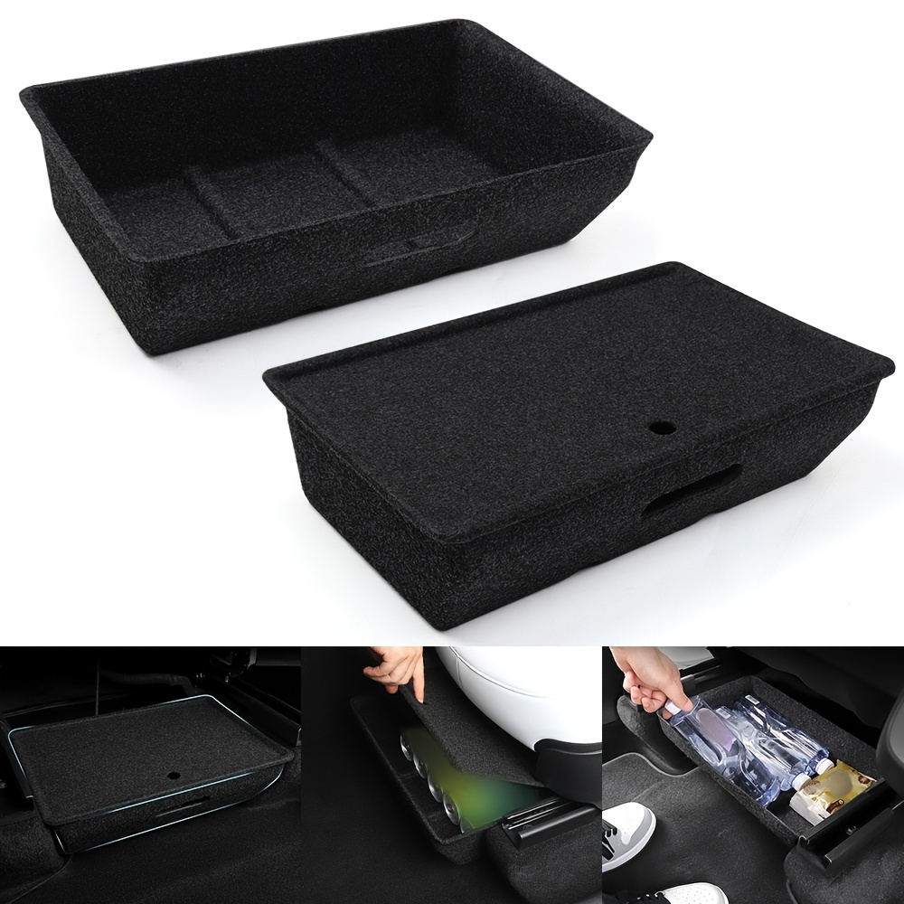 Passend für Model Y Untersitz-Aufbewahrungsbox mit Abdeckung, 1  Filz-Aufbewahrungsbox, Tablett, Organizer, passend für Model Y