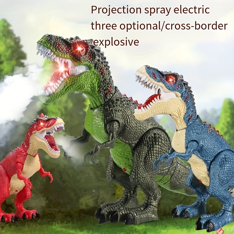 Dinossauros de controle remoto robô elétrico som luz brinquedo escavação  jurássico animais t rex brinquedos educativos para crianças meninos