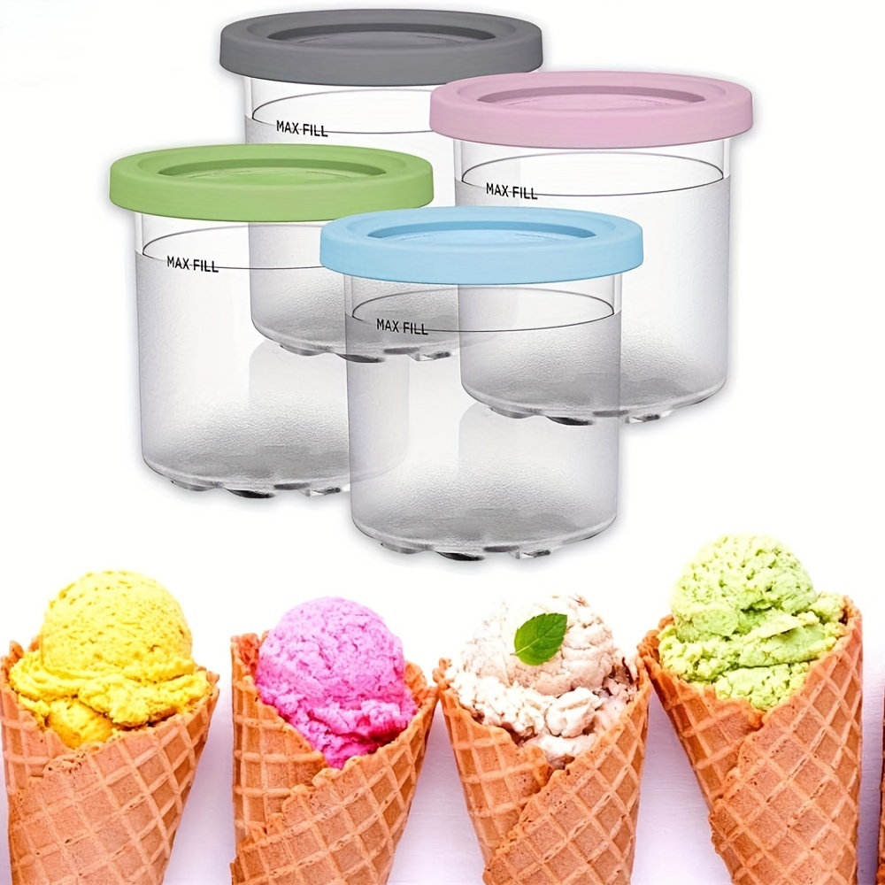 Pint Containers For Ninja Ice Cream Pints Containers With Lids Replacement  Ice Cream Maker Storage For Creami - Buy Pint Containers For Ninja Ice Cream  Pints Containers With Lids Replacement Ice Cream