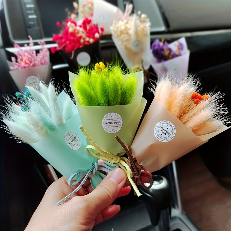 Mini Natural Dried Flower Bouquet Car Auto Air Freshener Vent Perfume Clip  Decor