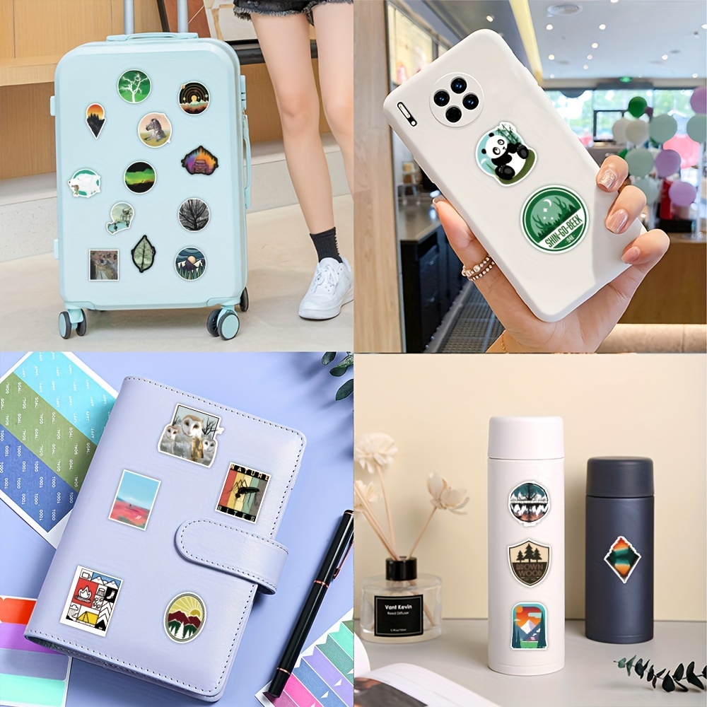 Sand Camping Stickers Pack, Waterproof Travel Wildlife Stickers For Water  Bottle Laptop Cup Car, Wilderness Nature Stickers - Temu