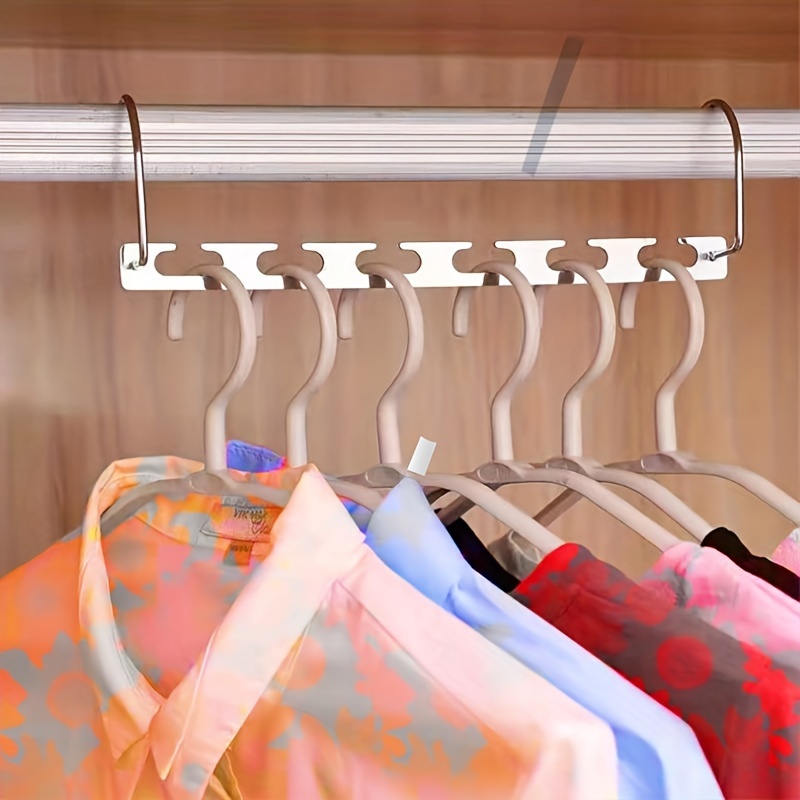 2 perchas plegables portátiles de ropa, colgador de ropa montado en la  pared con 5 agujeros, perchas de viaje de plástico plegables para secar  ropa