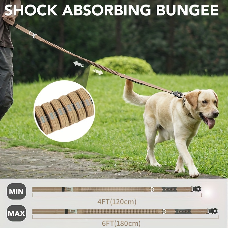 Joytale Heavy Duty Tactical Dog Leash Shock Absorbing Bungee - Temu