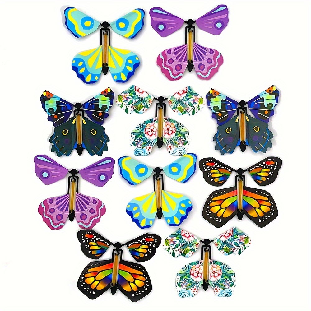 Acheter Papillon volant, Jouets volants magiques de fée de papillon volant, Jouet papillon alimenté par un élastique à remonter