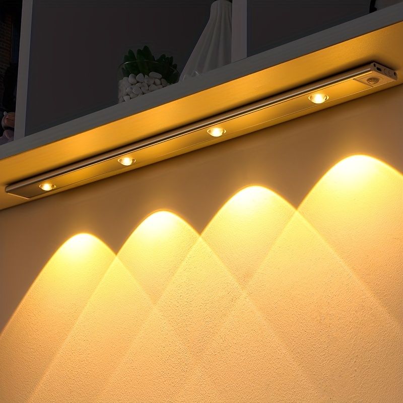 Luz LED para armario, 48 luces LED que funcionan con pilas, luz con sensor  de movimiento, recargable, iluminación nocturna para armario, armario,  cocina, armario, alacena Ofspeizc CZDZ-ST24