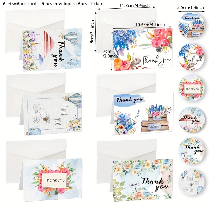 Ink Thank You Card Message Card Envelope Sticker Tie Dye - Temu