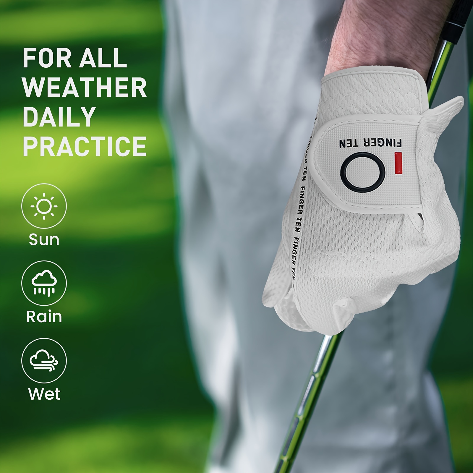 3 pack mens golf gloves for right left handed golfer all weather performance s m l xl xxl details 2