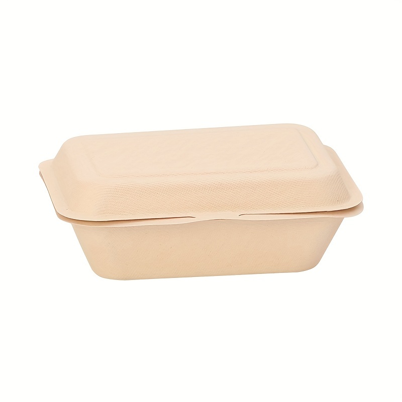 10pcs Degradable Paper Lunch Box Disposable Meal Prep Containers