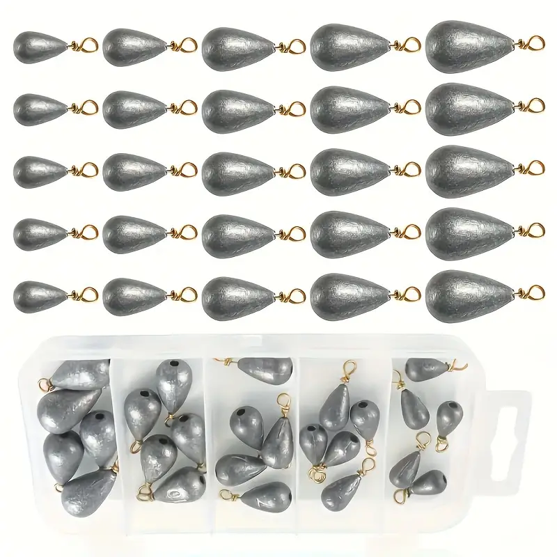 Drop shaped Sinkers Twist Rings Fishing Gear Accessories - Temu