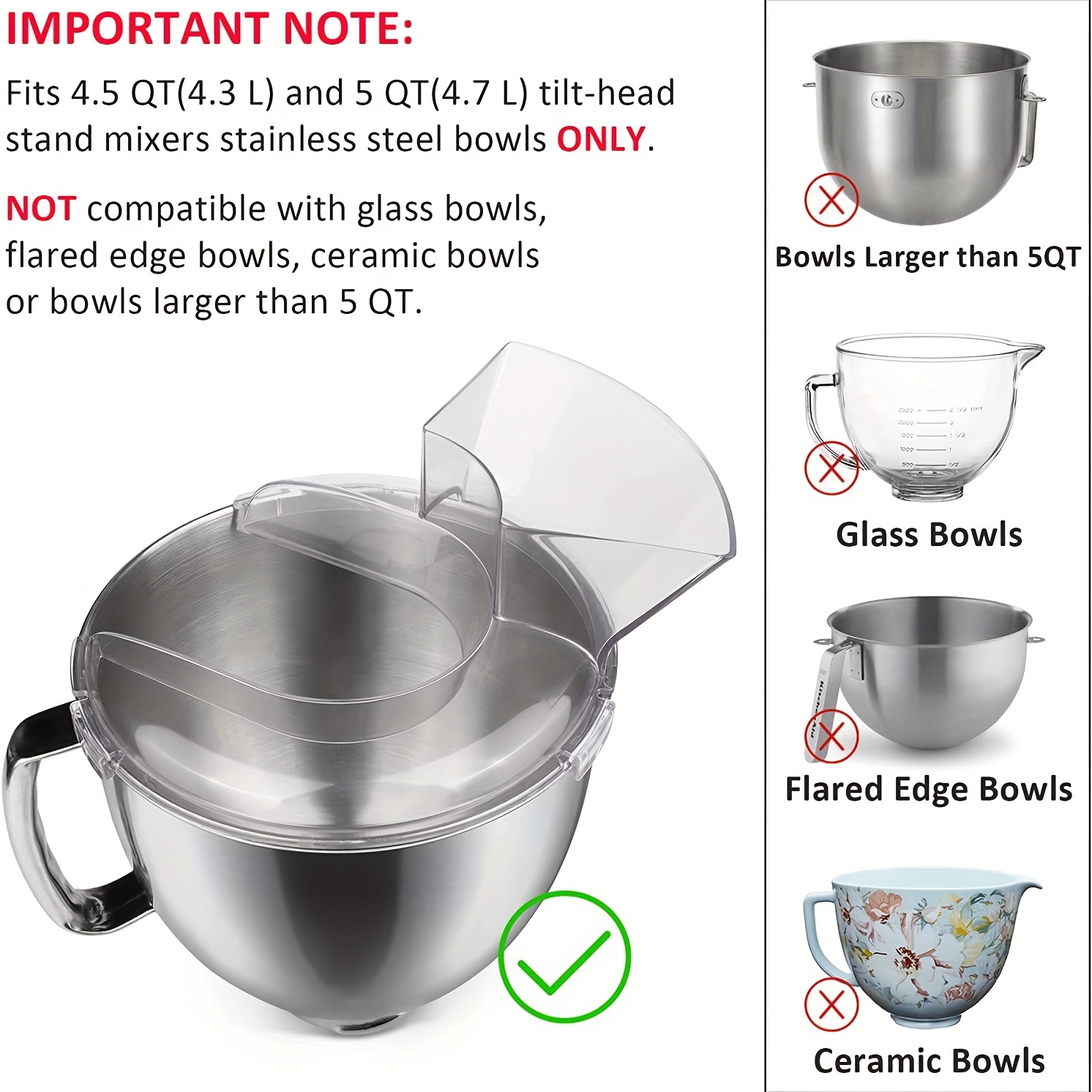 Kitchenaid Pouring Shield - Secure Fit Splash Guard Accessory For