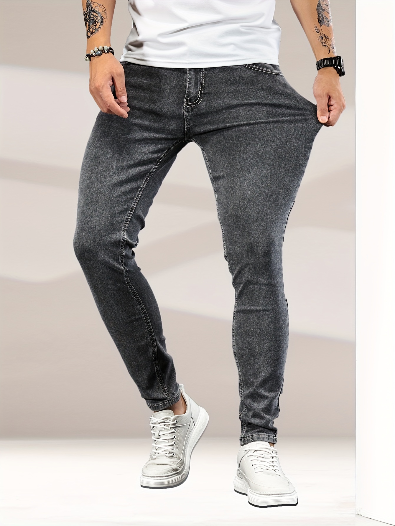 Skinny Fit Pants with Stretch