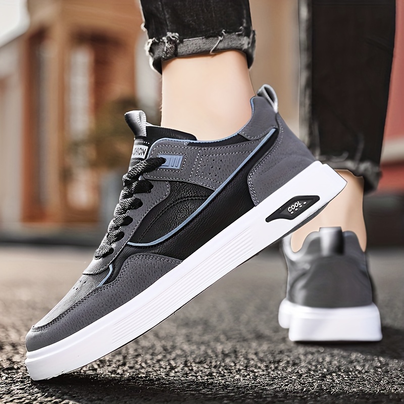 Men's Lace-up Sneakers, Skate Shoes With Good Grip, Breathable Low Top,  Work Shoes Construction Site - Temu Germany