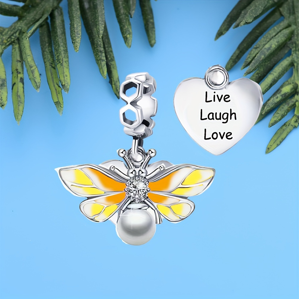 Women's 925 Sterling Silver Charming Bee Pendant Necklace