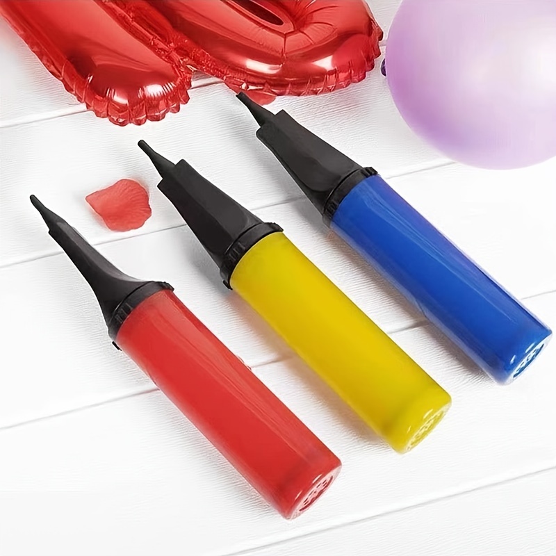 1pc Random Color Plastic Balloon Inflator,Party Solid Portable
