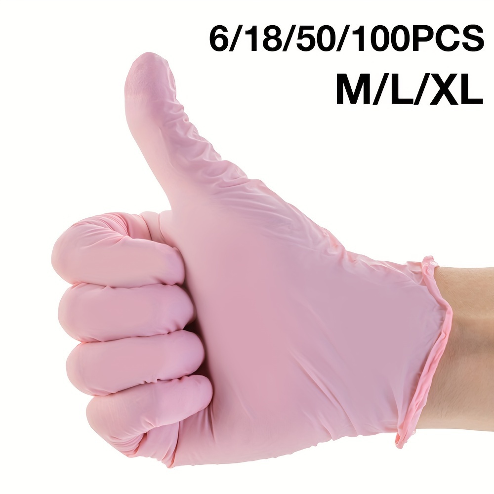 10 - 100 Unigloves Black Pink Pearl Nitrile Latex Disposable