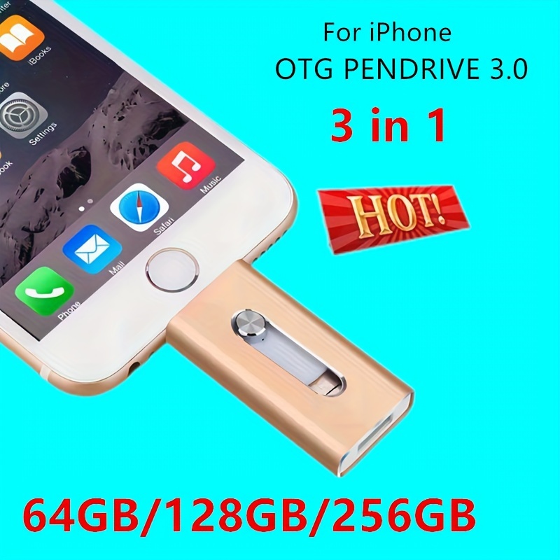 Clé USB Jonephe 256 Go pour iPhone iOSAndroid USB Maroc