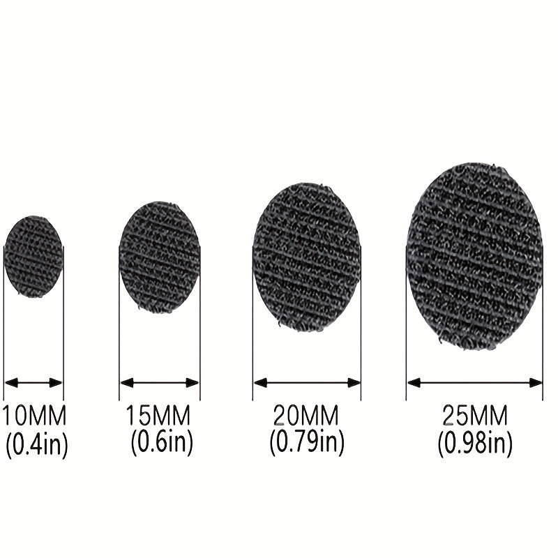 100 Pairs Self Adhesive Dots Round Nylon Black White Strong Self Adhesive  Fastener Tape Disc Adhesive