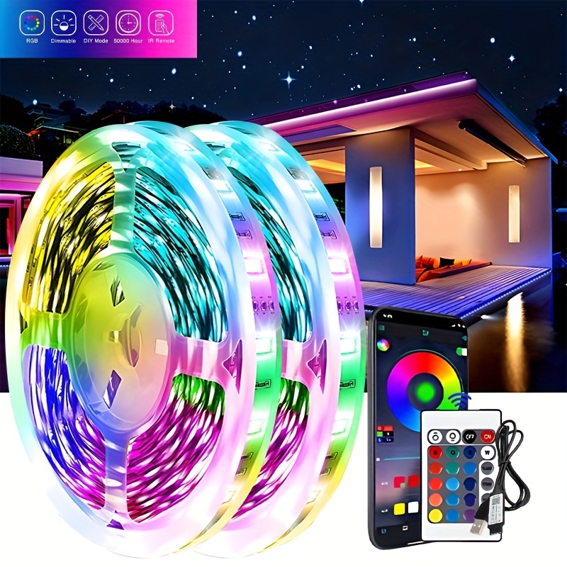 Smart Led Strip Lights Music Sync Color Changing Led Lights - Temu United  Arab Emirates