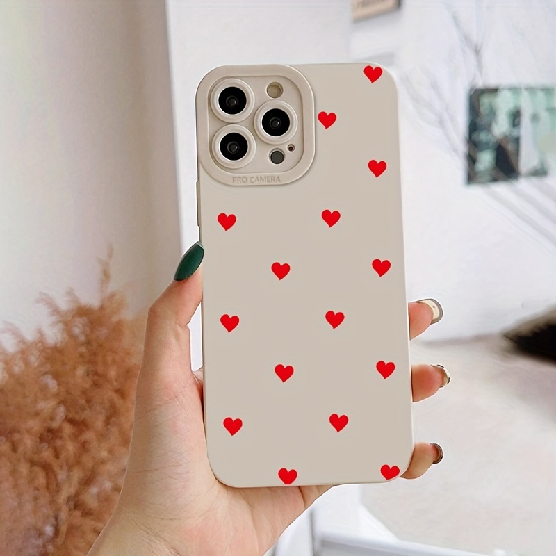 Funda Silicona Transparente Corazón Amor Rojo Iphone 14 Pro - Temu Chile