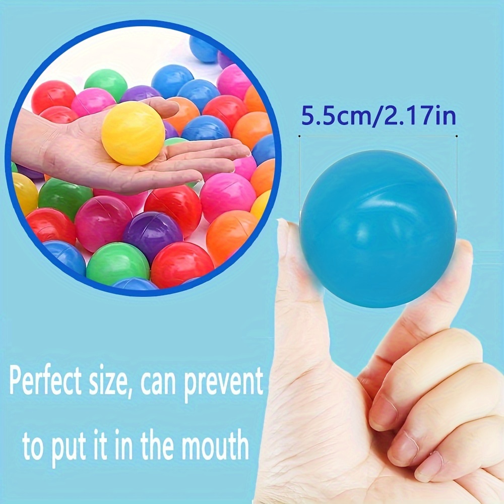 100 Palline per Piscina Bambini, Diametro 6 cm, Plastica