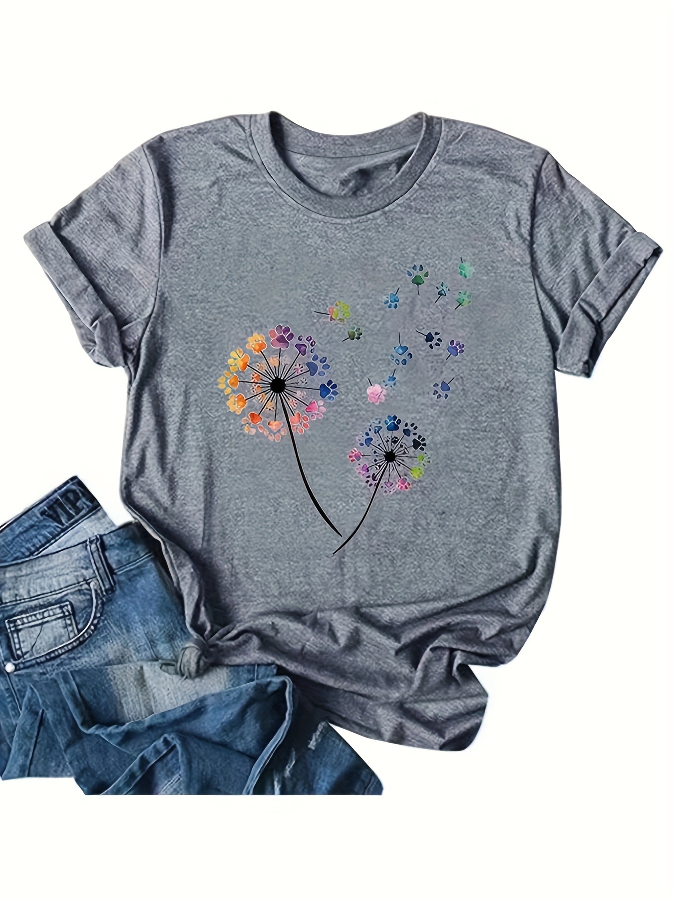 Paw Print T Shirts - Temu