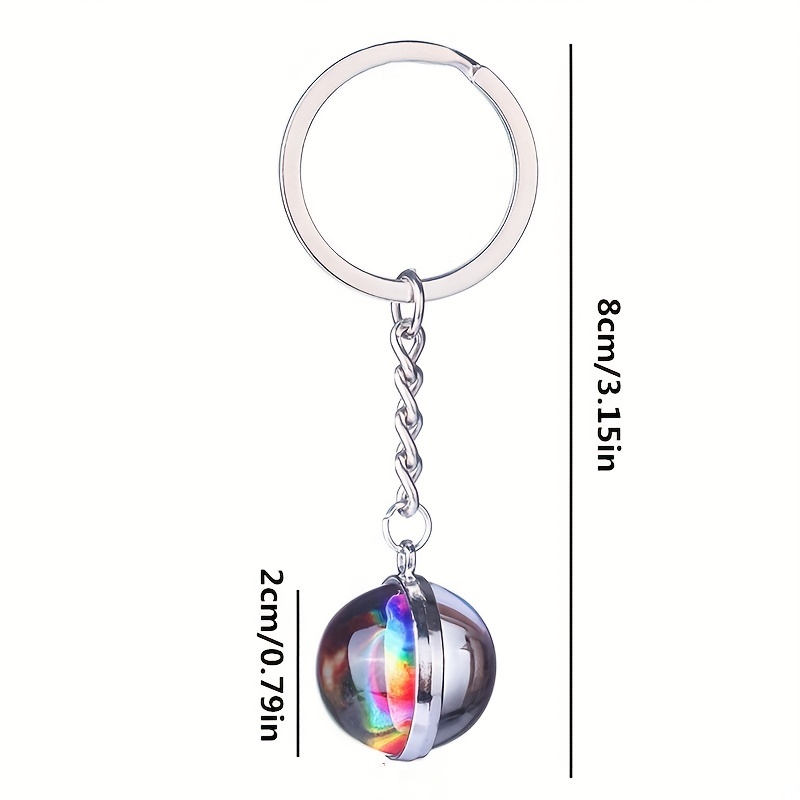 Solar System Planet Keyring Galaxy Nebula Keychain Moon Mercury Mars Glass  Ball Fashion Pendant - Jewelry & Accessories - Temu Germany