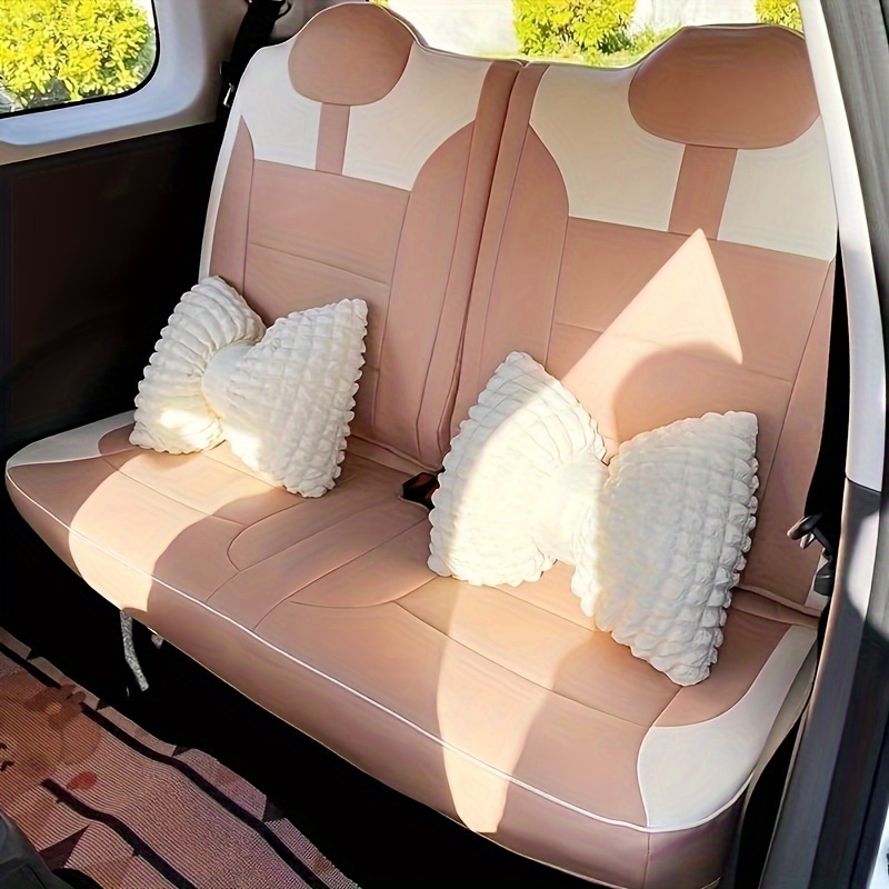 Bowknot Car Headrest Pillow Neck Pillow Back Waist Pillow Seat Back Cushion