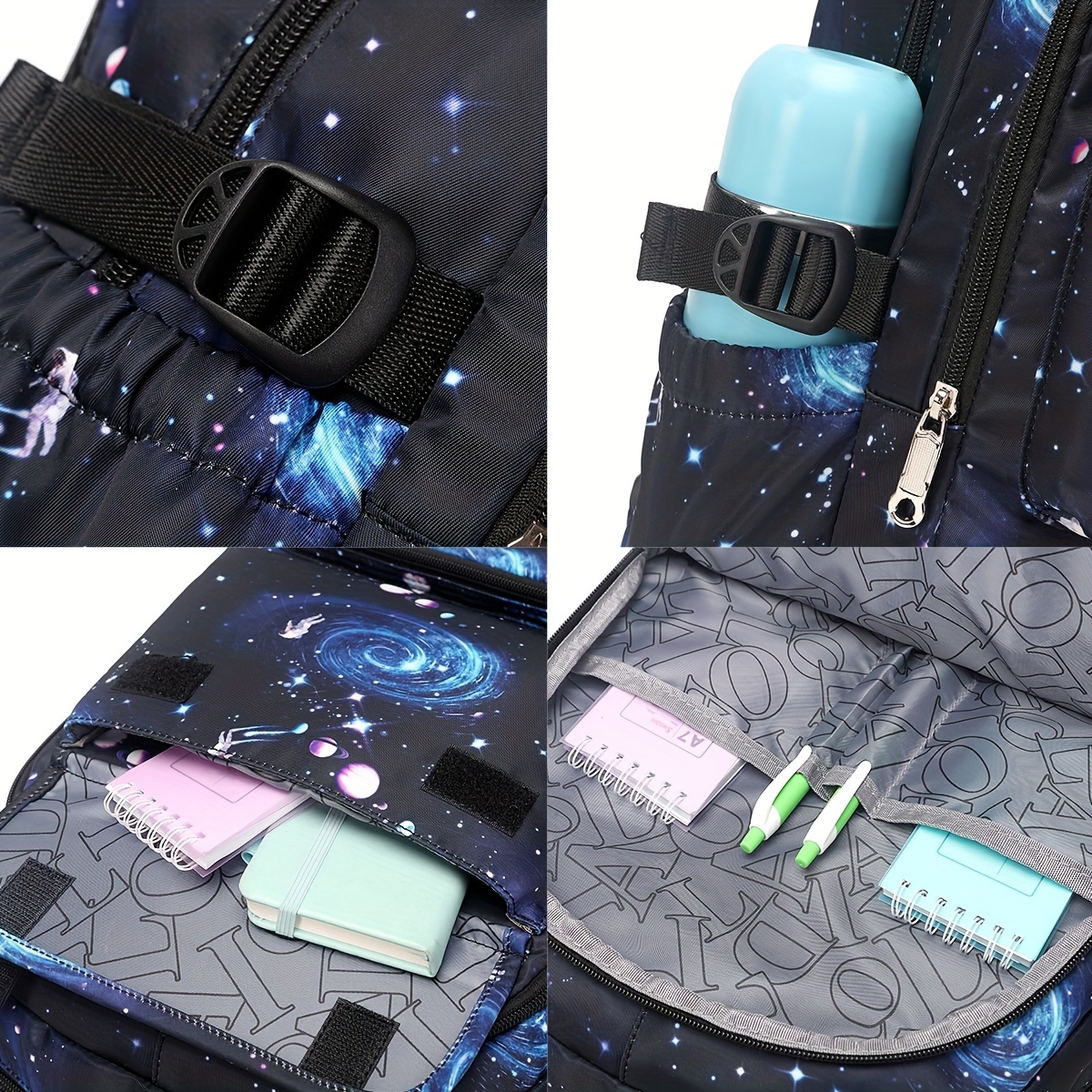 3pcs school bags set starry sky cartoon backpack lunch bag pencil case set for boys school season gift 15 6in backpack
