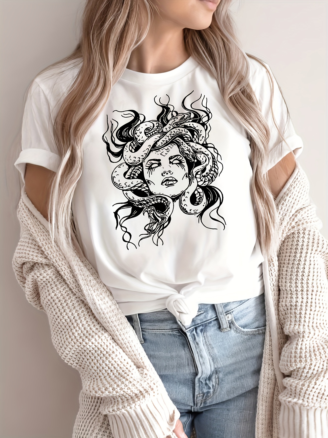 Camiseta Estampado Retro Mujer Camiseta Manga Corta Fresca - Temu Chile