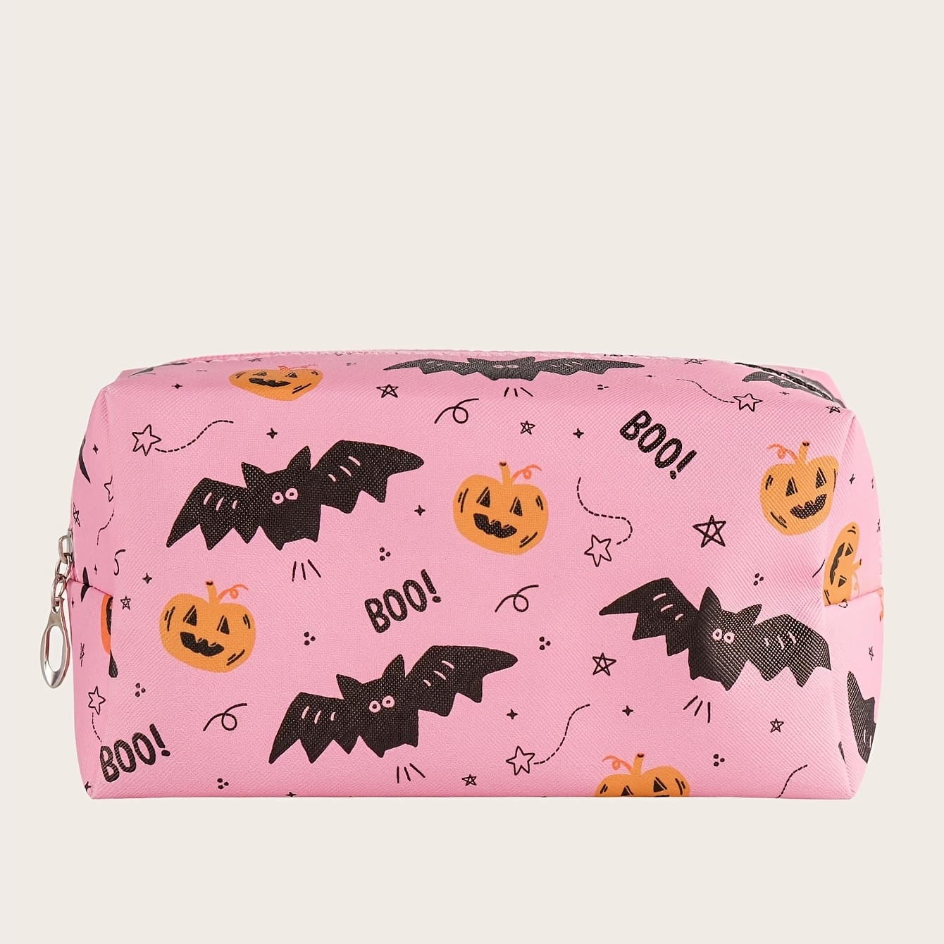 Halloween Skull & Bat Print Makeup Bag, Spider & Bat Print Cosmetic Bag,  Square Roomy Travel Toiletry Bag Accessories Organizer, Halloween Gift For  Men And Women - Temu