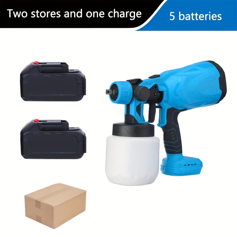 Battery store paint sprayer