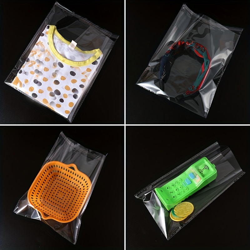 Bolsas de celofán autoadhesivas transparentes de varios tamaños, bolsas de  plástico pequeñas autoblocantes para embalaje de