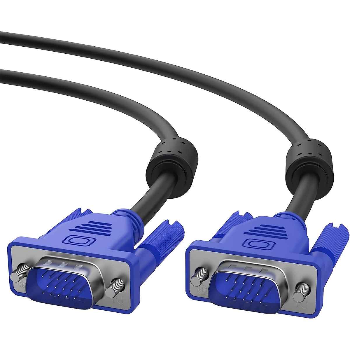 Cable divisor VGA Y, VGA 1 macho a VGA 2 hembra, cable adaptador dual VGA  para monitor Y para duplicación de pantalla, 1 pie, negro (sin extensión de