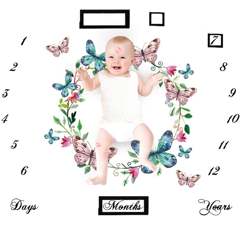 Baby Milestone Month Photography Background Cloth Baby Creative Digital  Photo Blanket Background Cloth Photography Props | Don't Miss These Great  Deals | Temu