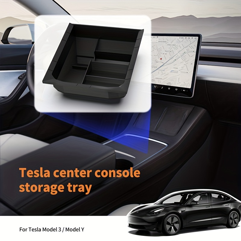 pour Tesla modèle 3 2024 console accoudoir boîte de rangement organisateur  intérieur.