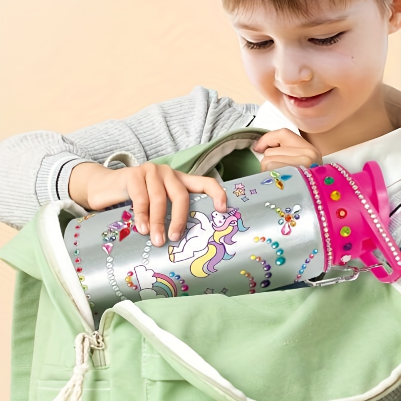 Water Bottle Decoration Kits For Girls unicorn Gem Diamond - Temu